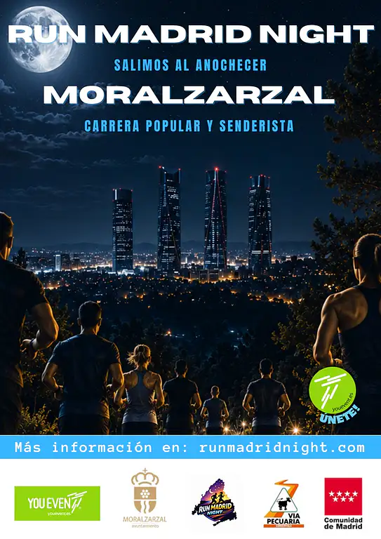 Cartel de la Run Madrid Night de Moralzarzal